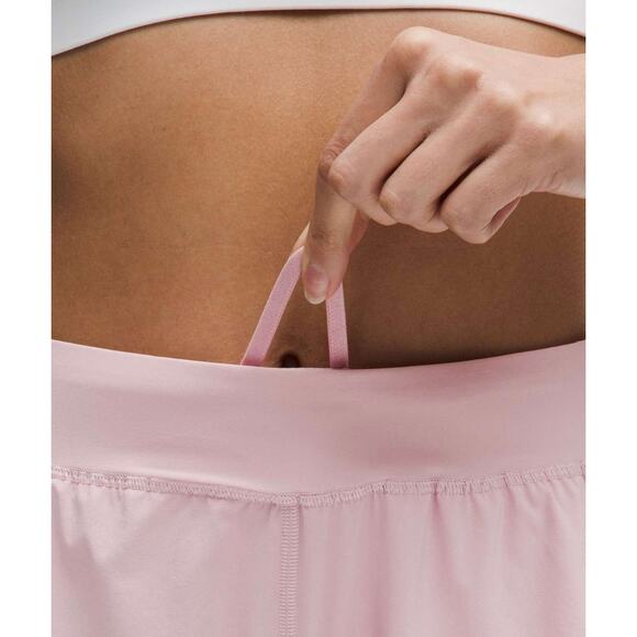 (XS) Lululemon Fast and Free High-Rise Classic-Fit Split Short 3" Pink Haze - Picture 5 of 8
